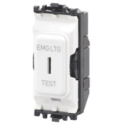 MK Grid Plus 20A Grid DP Key Switch White  with Colour-Matched Inserts