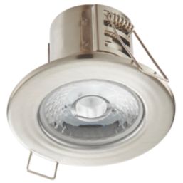 LAP Cosmoseco Fixed  Fire Rated LED Downlight Satin Nickel 5.8W 450lm