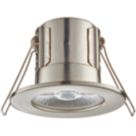 LAP Cosmoseco Fixed  Fire Rated LED Downlight Satin Nickel 5.8W 450lm