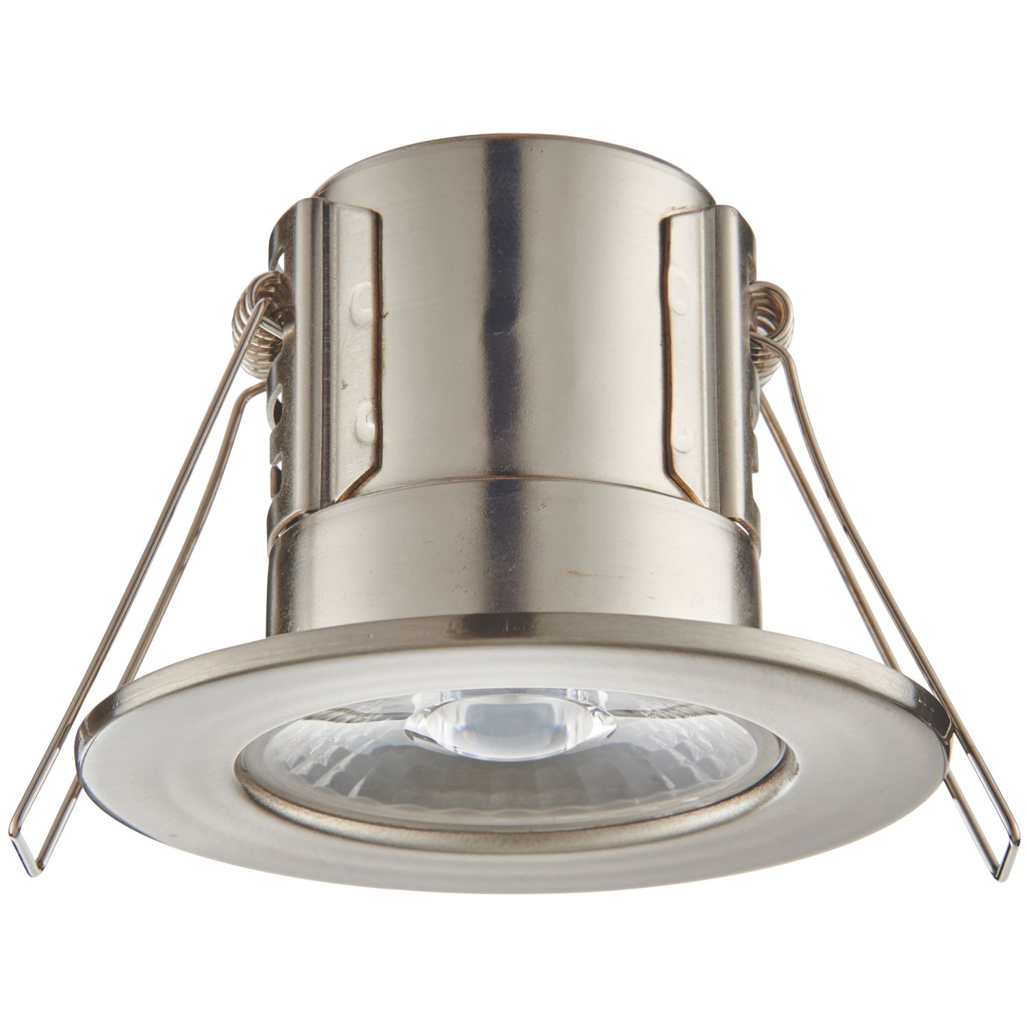 LAP Cosmoseco Fixed Fire Rated LED Downlight Satin Nickel 5.8W 450lm (171PP)