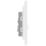 British General Evolve 20A 16AX 1-Gang Intermediate Light Switch Brushed Steel with White Inserts