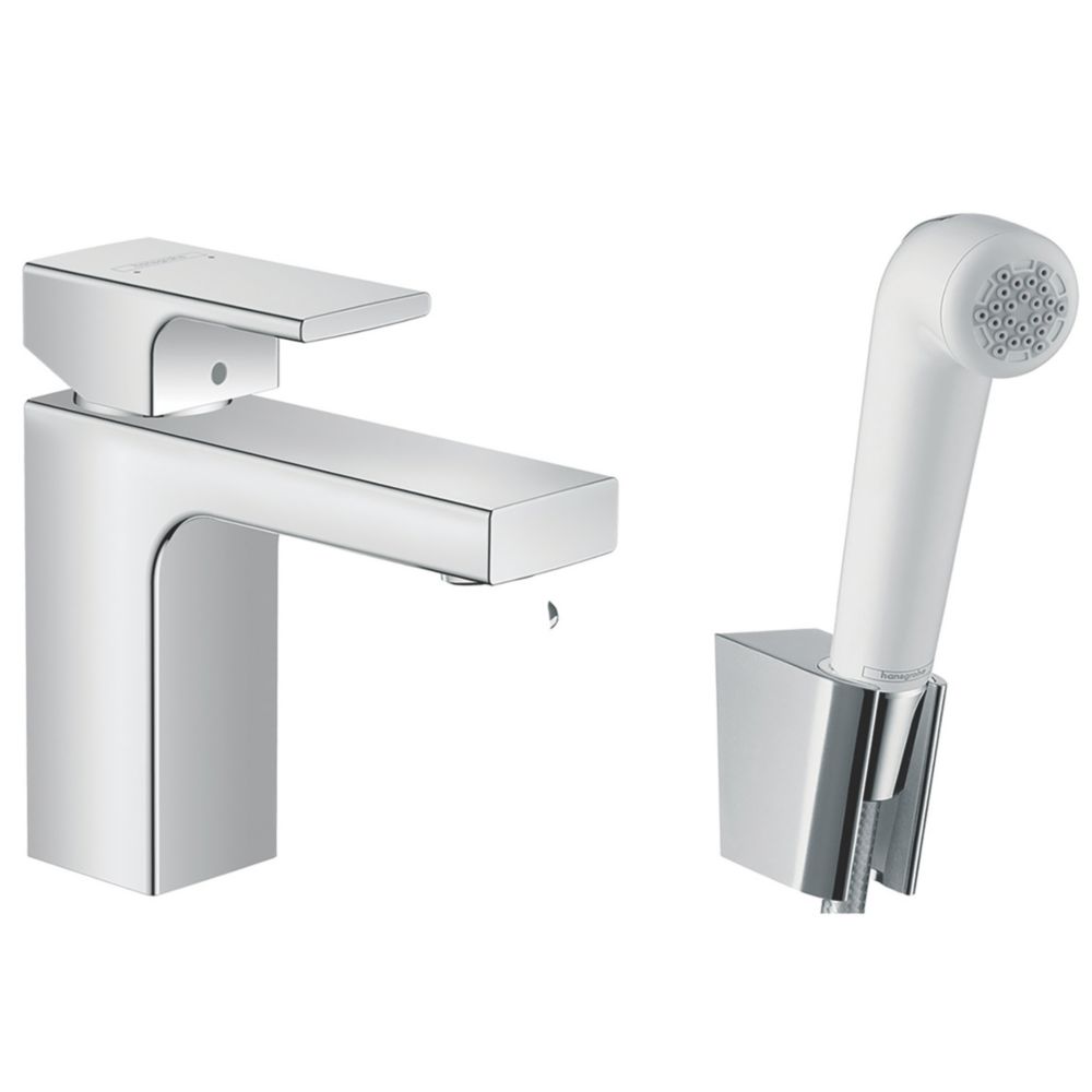 Hansgrohe Vernis Shape 100 Basin Tap with Bidet Hand Shower Chrome