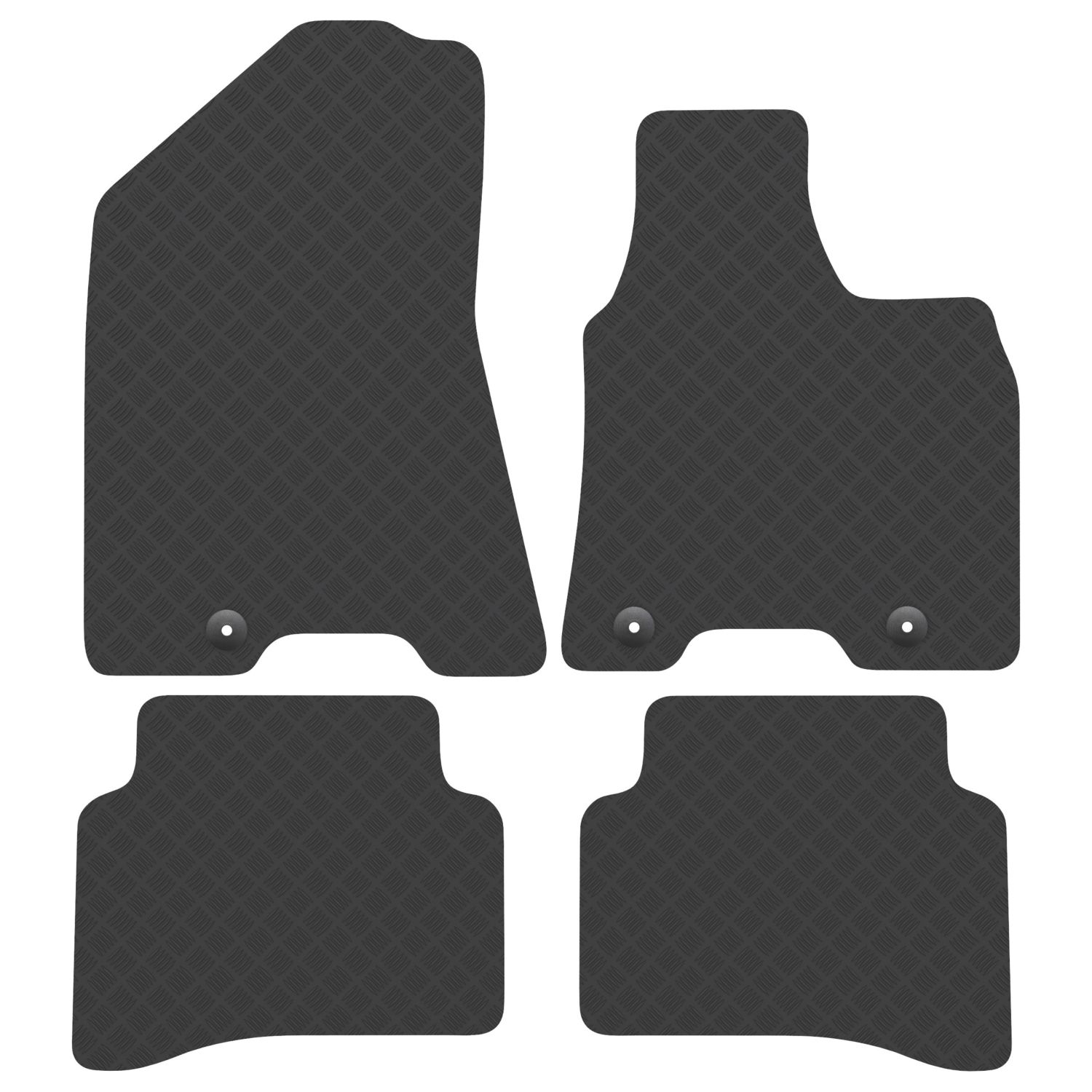 Car Mat Co. Kia Sportage 2016 - 2021 Rubber Car Mats 4 Piece Set (171VV)