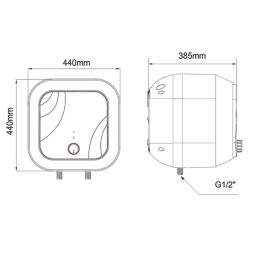 Flomasta  Oversink Electric Water Heater 3kW 30Ltr