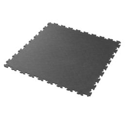 Garage Floor Tile Company Recycled X-Joint Interlocking Floor Tiles Graphite 7mm 4 Pack
