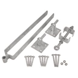 GateMate Adjustable Hinge Set/Hooks on Plate  6 Pieces