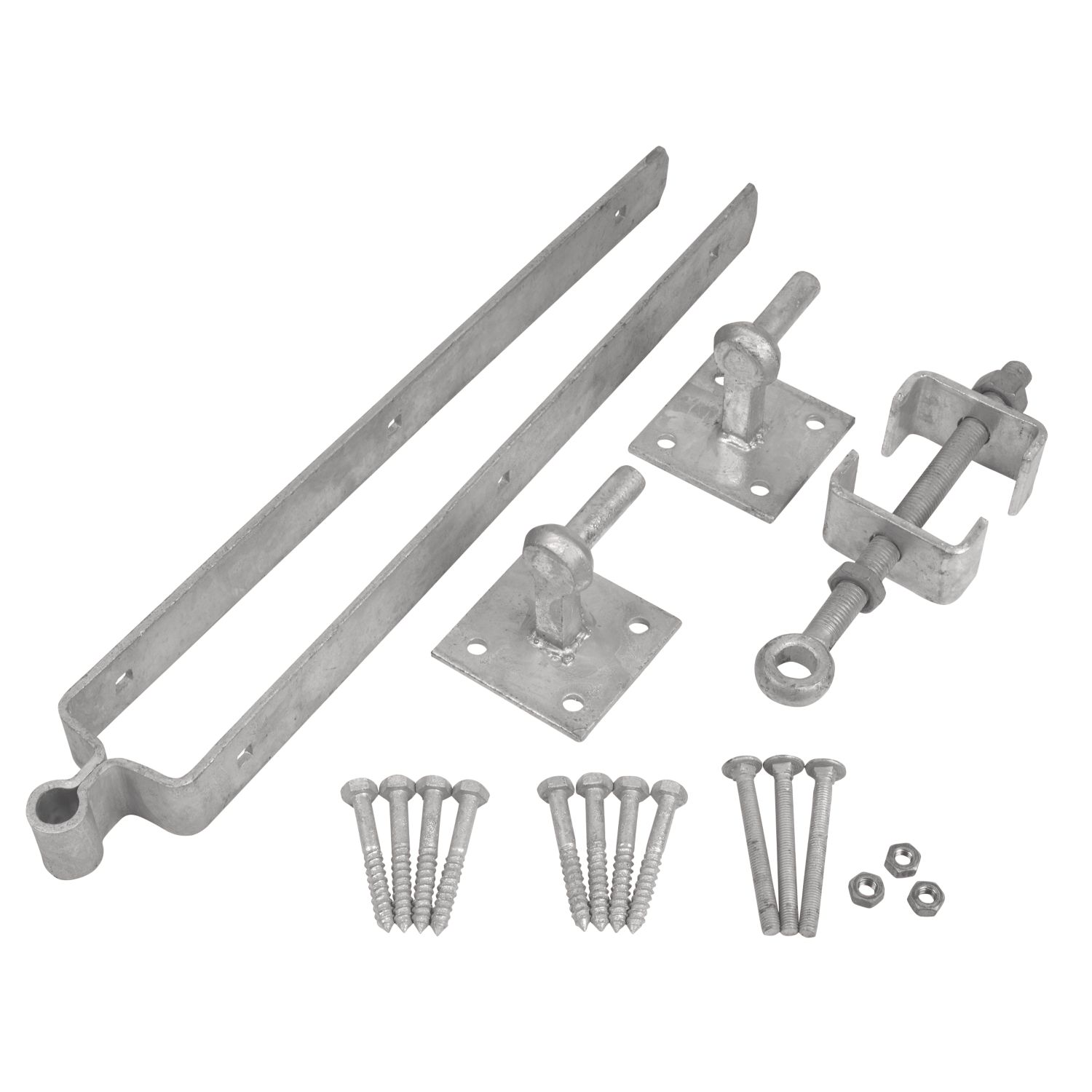 GateMate Adjustable Hinge Set/Hooks on Plate 6 Pieces (171YV)