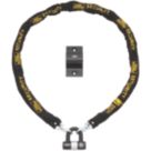 Burg-Wachter Hardened Steel Heavy Duty Security Kit: Chain, Lock & Ground Anchor 2m x 10mm