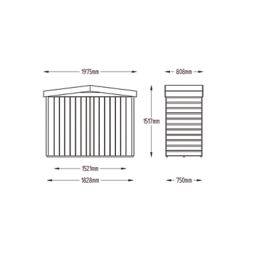 Forest  6' x 2' 6" (Nominal) Apex Shiplap Timber Storage Box