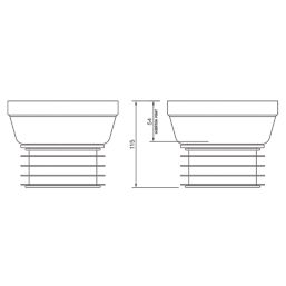FloPlast  Rigid Straight Pan Connector White 107mm