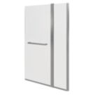 Semi-Framed Chrome Bath Screen Reversible 1000mm x 1500mm