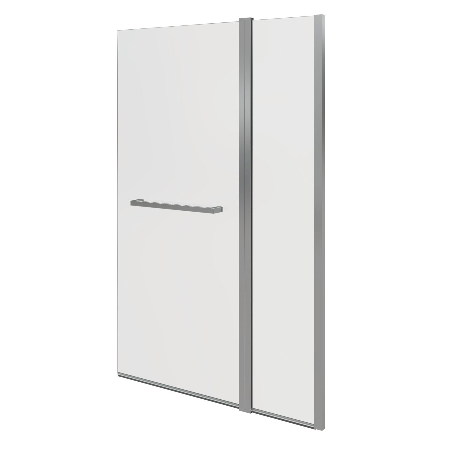 Semi-Framed Chrome Bath Screen Reversible 1000mm x 1500mm (172AA)