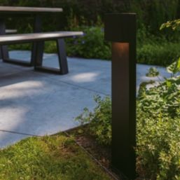 Lutec Gemini XF 650mm Outdoor LED Bollard Light Black 7.4W 500lm
