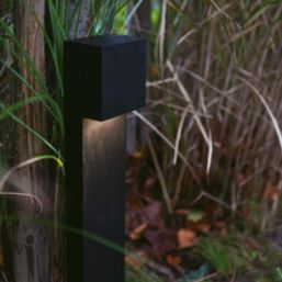 Lutec Gemini XF 650mm Outdoor LED Bollard Light Black 7.4W 500lm