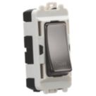 Knightsbridge  20AX 2-Way Grid Retractive Switch Module 'Press' Black Nickel