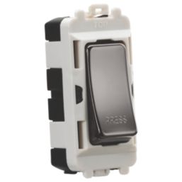 Knightsbridge  20AX 2-Way Grid Retractive Switch Module 'Press' Black Nickel