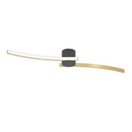 Eglo Aieta LED Ceiling Light Black/Brushed Brass 12W 1450lm