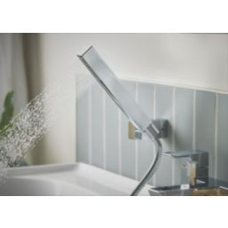 Bristan Cobalt Chrome-Plated 123mm Deck Mounted Dual Control Manual Shower Mixer Tap