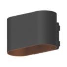 Calex Potenza Outdoor LED Up & Down Wall Light Black & Gold 4.9W 330lm