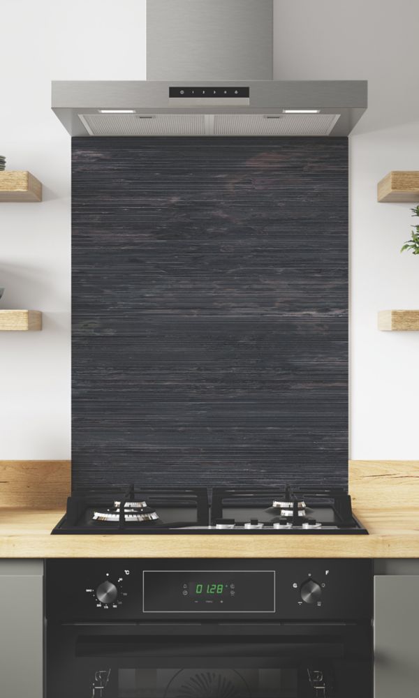 Wilsonart  Charred Cedar Hob Splashback 600mm x 800mm x 4mm
