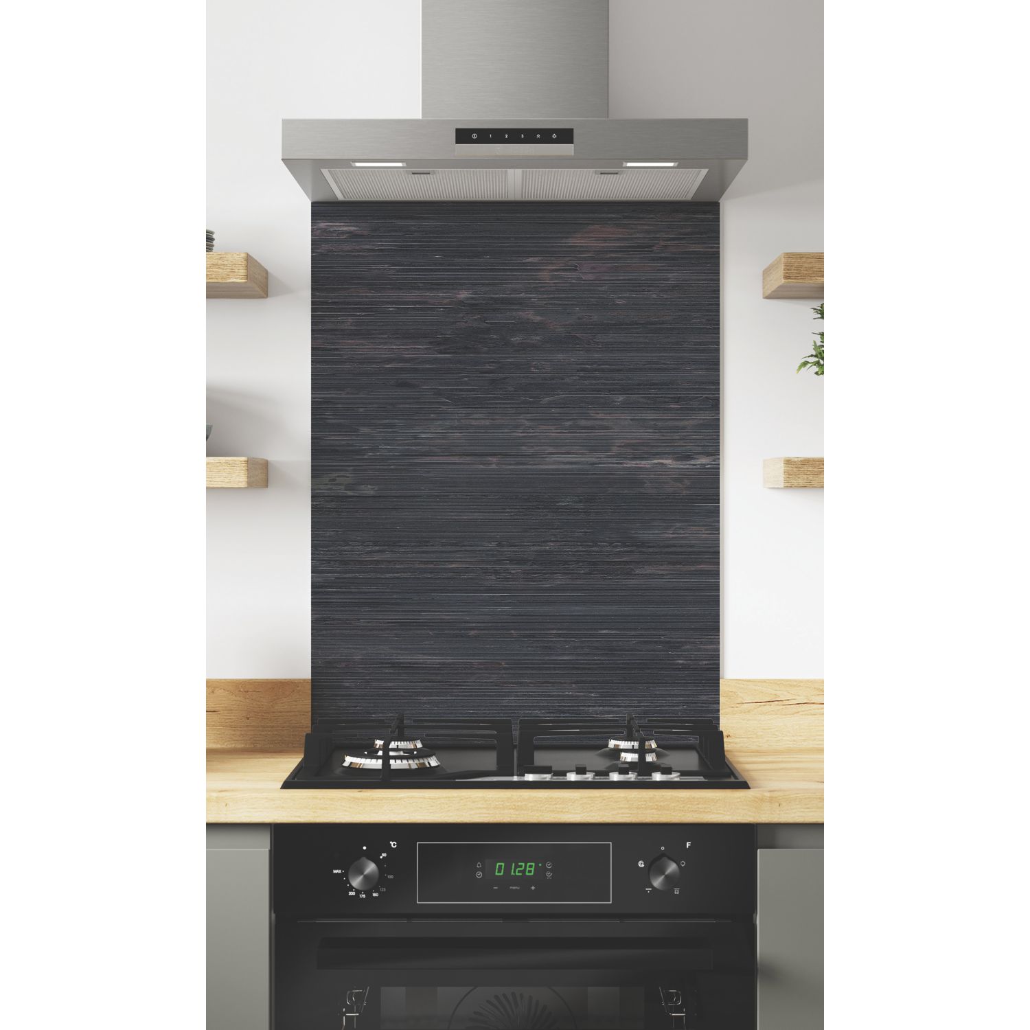 Wilsonart Charred Cedar Hob Splashback 600mm x 800mm x 4mm (172JL)