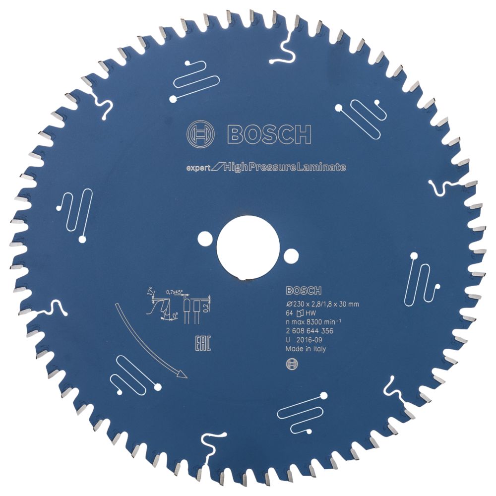 Bosch Expert High Pressure Laminate Circular Saw Blade 230mm x 30mm 64T