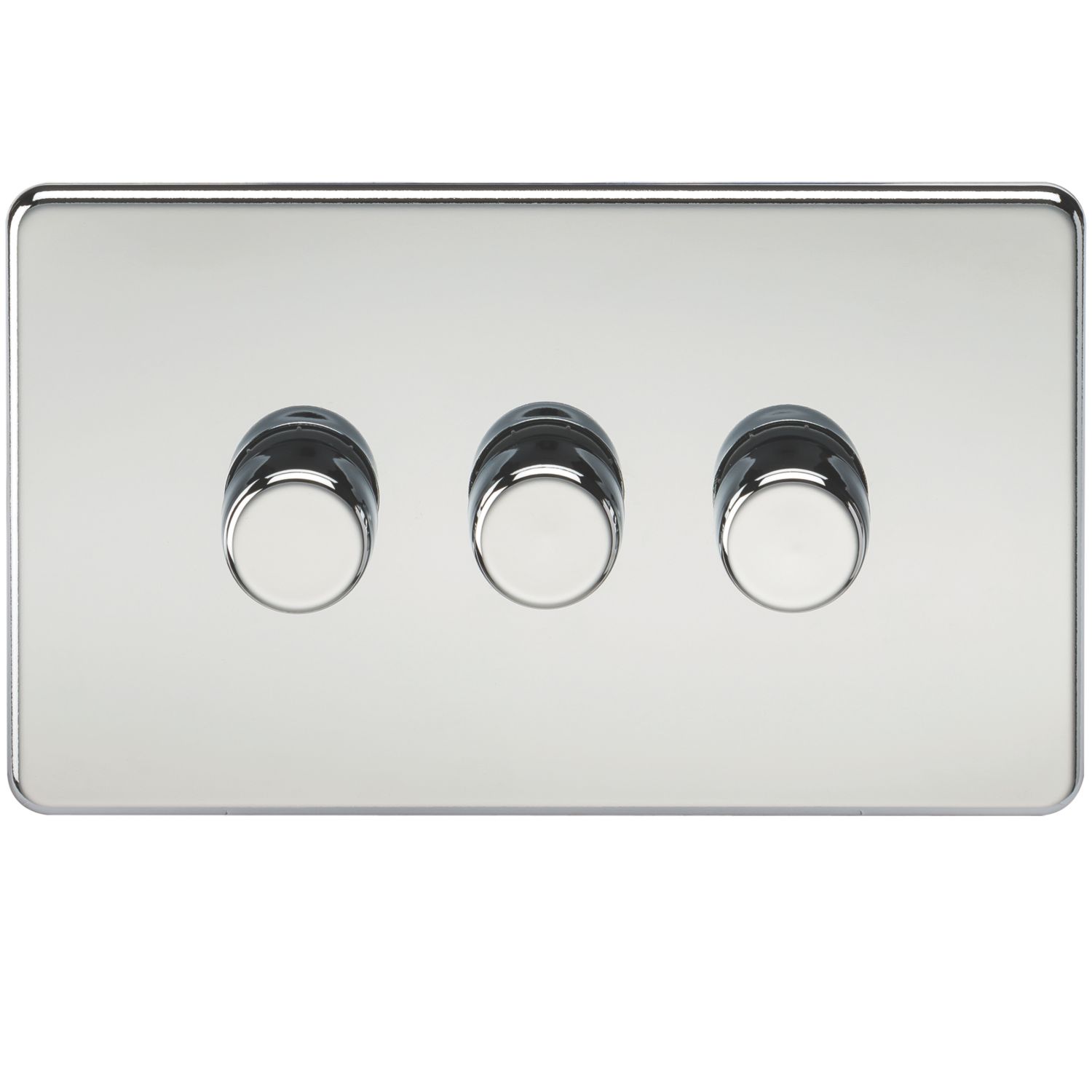Knightsbridge 3-Gang 2-Way LED Intelligent Dimmer Switch Polished Chrome (172PX)