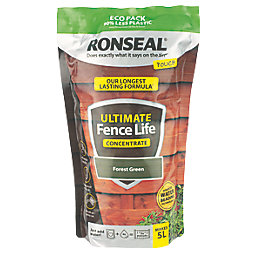 Ronseal Ultimate Fence Life Concentrate Treatment Forest Green 5L from 950mlLtr