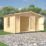 Shire Bourne 13' 6" x 10' (Nominal) Apex Timber Log Cabin