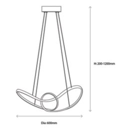 Quay Design Remi LED Pendant Light Chrome 30W 2000lm
