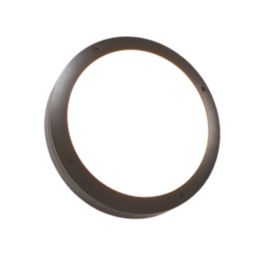 Zink Rosa Outdoor Round LED Wall Light Black 20W 1700lm