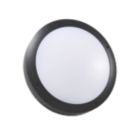 Zink Rosa Outdoor Round LED Wall Light Black 20W 1700lm