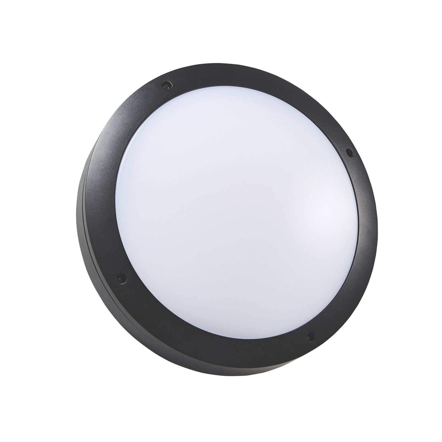 Zink Rosa Outdoor Round LED Wall Light Black 20W 1700lm (172VH)