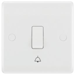 British General 800 Series 10A 1-Gang 1-Way Retractive Bell Push Switch White