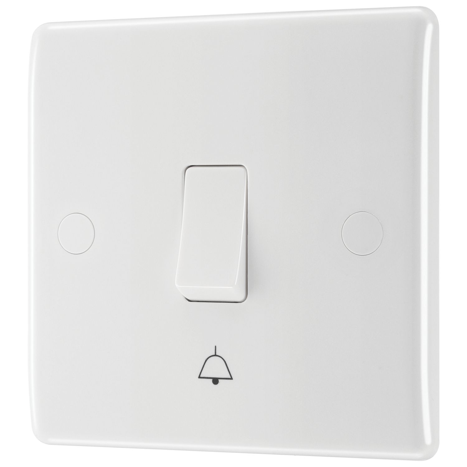 British General 800 Series 10A 1-Gang 1-Way Retractive Bell Push Switch White (172XF)