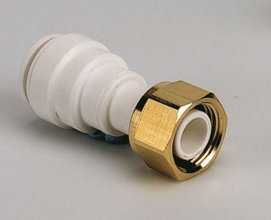 JG Speedfit  Plastic Push-Fit Straight Tap Connector 15mm x 3/4"