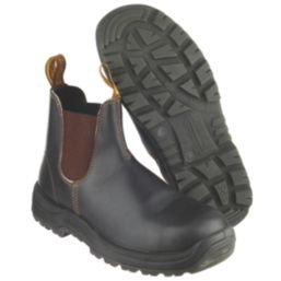 Blundstone 192 Size 11 Brown Water Resistant Steel Toe Cap Safety Dealer Boots Screwfix