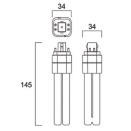 Sylvania Toledo Lynx DE G24Q-2 4-Pin Stick LED Light Bulb  770lm 7W