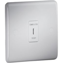 Knightsbridge CU1000DPK 10AX 1-Gang DP Emergency Lighting Test Key Switch White  with Colour-Matched Inserts