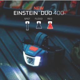 Nebo Einstein Duo 400 Rechargeable LED Headlamp Storm Grey 400lm