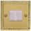 Varilight  10A 2-Gang 2-Way Light Switch  Georgian Brass