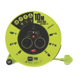 Masterplug 13A 4-Gang 10m  Cable Reel with USB Charging + 3A 2-Outlet Type A & C USB Charger 240V