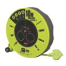 Masterplug 13A 4-Gang 10m  Cable Reel with USB Charging + 3A 2-Outlet Type A & C USB Charger 240V