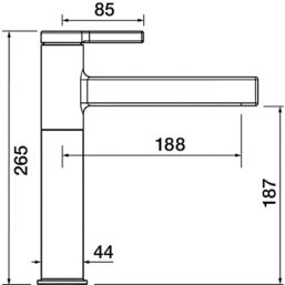 Clearwater Taku Monobloc Mixer Tap Brushed Brass PVD