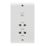 Crabtree Instinct 2-Gang Dual Voltage Shaver Socket 115 / 230V White