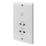 Crabtree Instinct 2-Gang Dual Voltage Shaver Socket 115 / 230V White