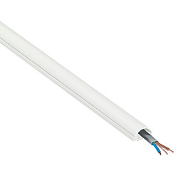 D-Line PVC White Micro+ Trunking 20mm x 10mm x 2m