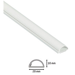 D-Line PVC White Micro+ Trunking 20mm x 10mm x 2m