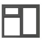 Crystal  Right-Hand & Top Opening Clear Triple-Glazed Casement Anthracite on White uPVC Window 1190mm x 965mm