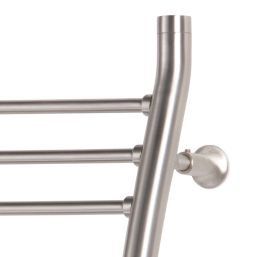 Time 900mm x 500mm 900BTU Silver Curved Designer Towel Radiator